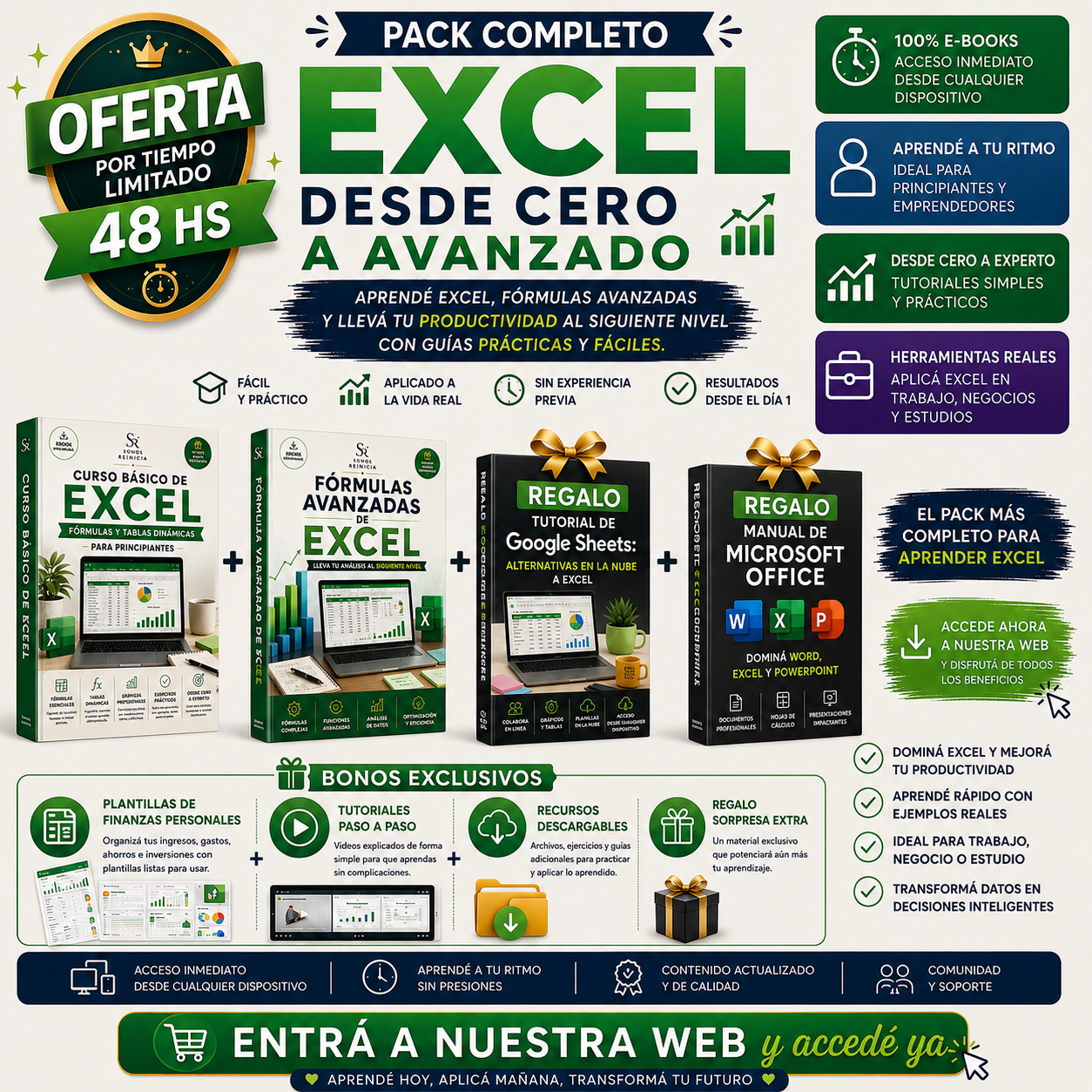 PACK OFERTA CURSO EXCEL COMPLETO