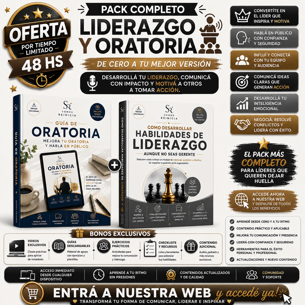 Pack Curso de Liderazgo y Oratoria